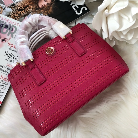 Tory Burch Handbags - Tory Burch Robinson Perf Micro Double Zip Tote